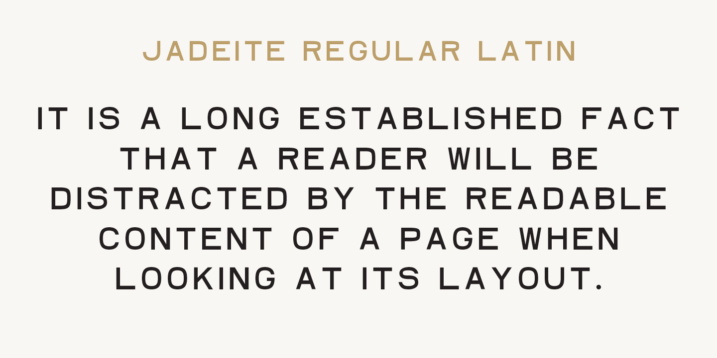 Пример шрифта Jadeite Outline Italic